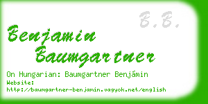 benjamin baumgartner business card