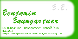 benjamin baumgartner business card